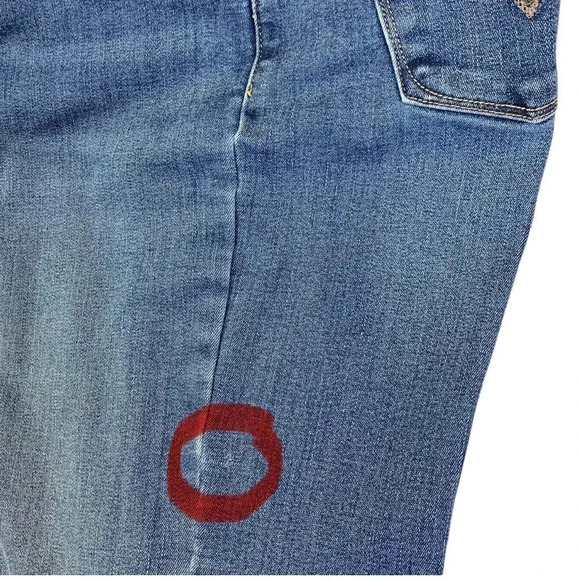 Levi's 512 Perfectly Slimming Bootcut Denim Blue Jeans Size 10 High Waist 31X32 - Picture 16 of 16